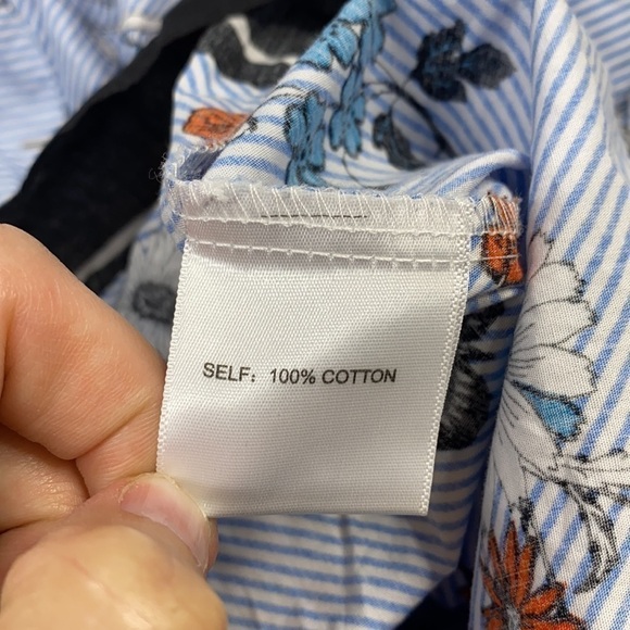 June And Delancey Striped Floral Bell Sleeve Top Size Small - Picture 4 of 5